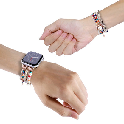 Forest Style Beads Watch Band For Apple Watch Ultra 49mm&Watch Ultra 2 49mm / Series 9&8&7 45mm / SE 3&SE 2&6&SE&5&4 44mm / 3&2&1 42mm(Colorful) by bashfashion