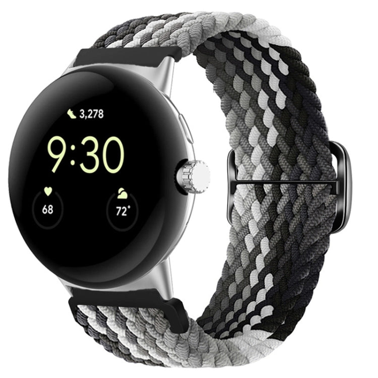 For Google Pixel Watch Buckle Nylon Braided Watch Band(Chocolate) by bashfashion