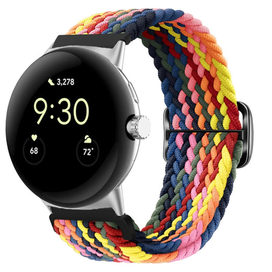 For Google Pixel Watch Buckle Nylon Braided Watch Band(Multin Color) by bashfashion