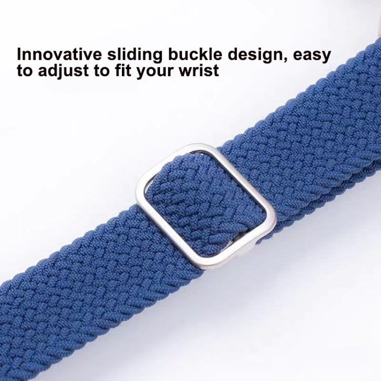 For Google Pixel Watch Buckle Nylon Braided Watch Band(Blue Pink) by bashfashion