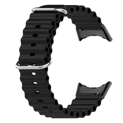 For Google Pixel Watch Ocean Silicone Watch Band(Black) by bashfashion