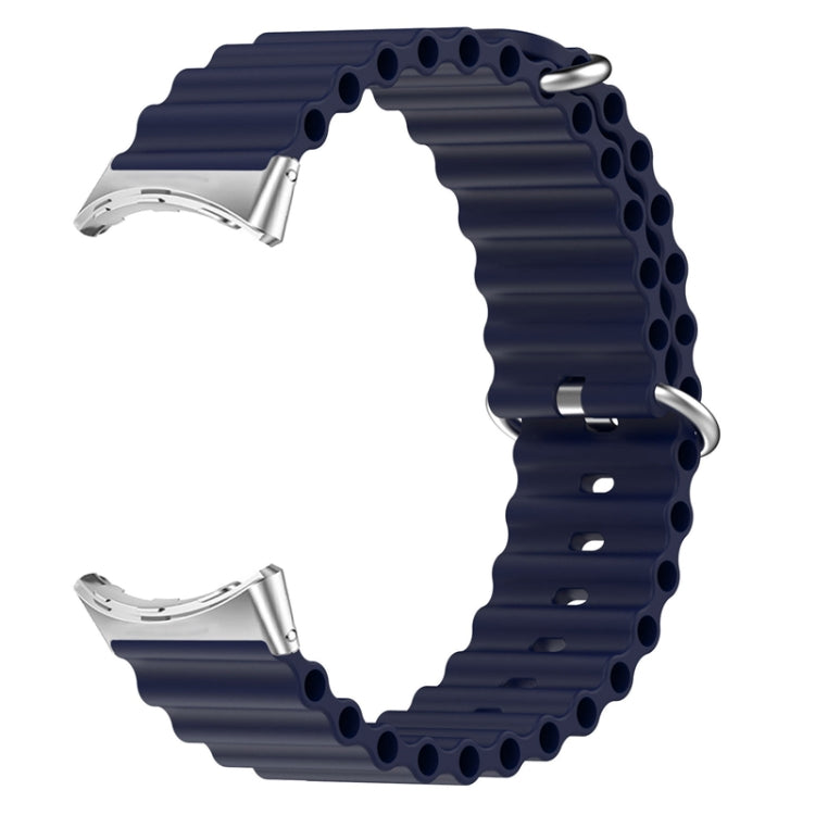 For Google Pixel Watch Ocean Silicone Watch Band(Midnight Blue) by bashfashion