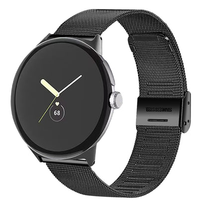 For Google Pixel Watch Milan Buckle Fine Mesh Metal Watch Band(Black) by bashfashion