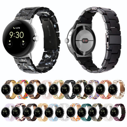 For Google Pixel Watch Three-beads Resin Watch Band(Transparent) by bashfashion