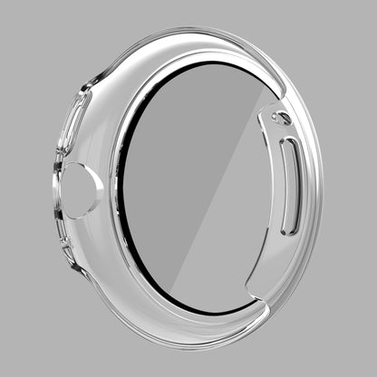 For Google Pixel Watch Frosted PC Frame Tempered Film Integrated Watch Protective Case(Transparent) by bashfashion