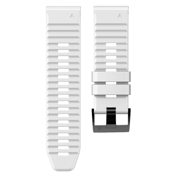 For Garmin Fenix 7 / 6 / 5 22mm Two-Color Silicone Watch Band(White Black) by bashfashion