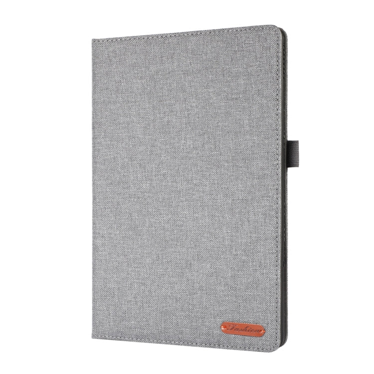 For Nokia T21 Fabric Leather Tablet Case with Wake-up / Sleep Function(Grey) by bashfashion