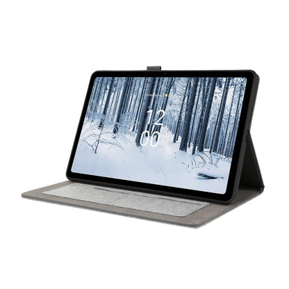 For Nokia T21 Fabric Leather Tablet Case with Wake-up / Sleep Function(Grey) by bashfashion