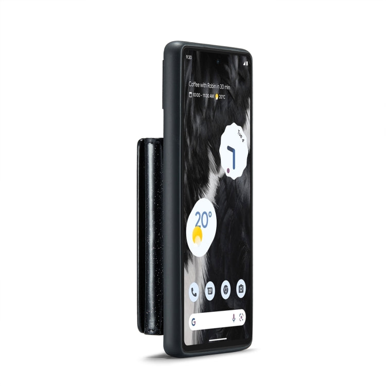 For Google Pixel 7 DG.MING M3 Series Glitter Powder Card Bag Leather Case(Black) by DG.MING