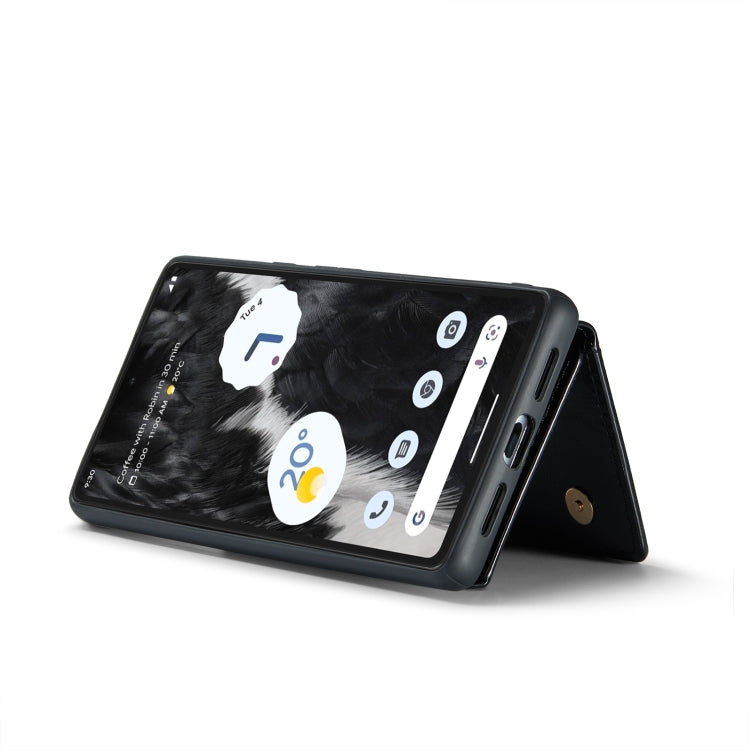 For Google Pixel 7 DG.MING M3 Series Glitter Powder Card Bag Leather Case(Black) by DG.MING