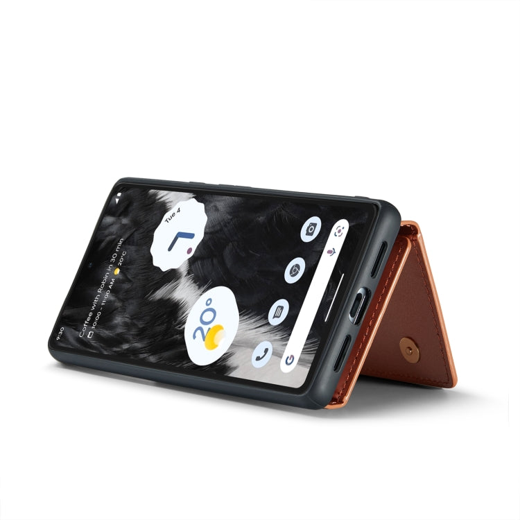 For Google Pixel 7 DG.MING M3 Series Glitter Powder Card Bag Leather Case(Rose Gold) by DG.MING