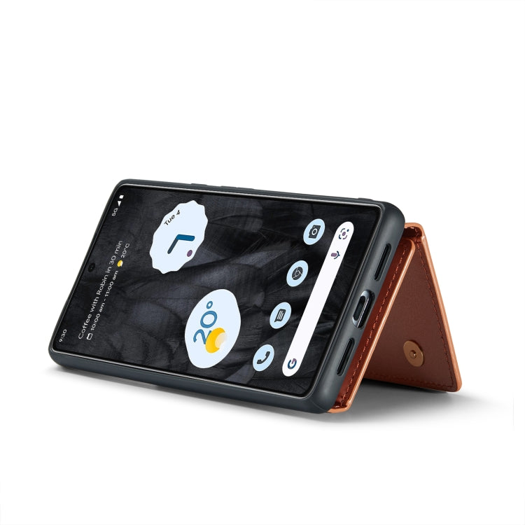 For Google Pixel 8 Pro DG.MING M3 Series Glitter Powder Card Bag Leather Case(Rose Gold) by DG.MING