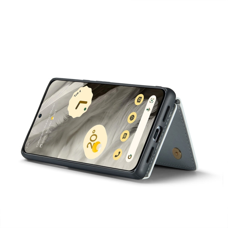 For Google Pixel 8 DG.MING M3 Series Glitter Powder Card Bag Leather Case(Silver) by DG.MING