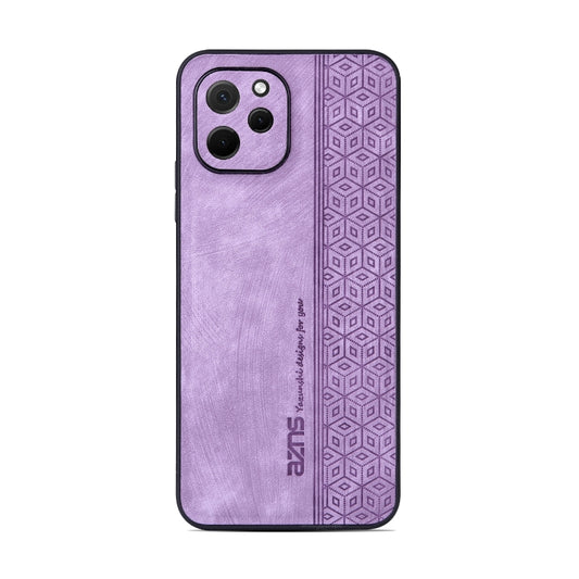 For Huawei Enjoy 50z / nova Y61 AZNS 3D Embossed Skin Feel Phone Case(Purple) by AZNS
