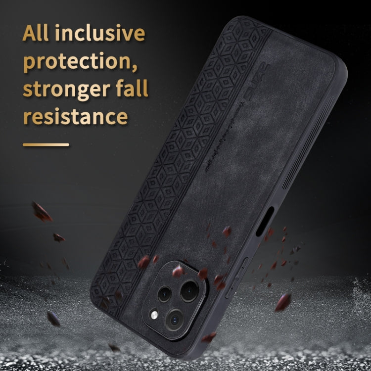 For Huawei Enjoy 50z / nova Y61 AZNS 3D Embossed Skin Feel Phone Case(Brown) by AZNS