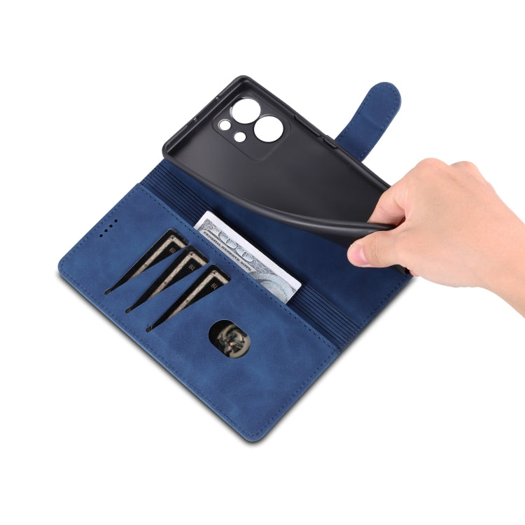 For Honor 80 SE AZNS Skin Feel Calf Texture Flip Leather Phone Case(Blue) by AZNS