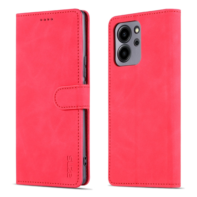 For Honor 80 SE AZNS Skin Feel Calf Texture Flip Leather Phone Case(Red) by AZNS
