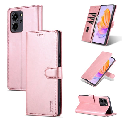 For Honor 80 SE AZNS Skin Feel Calf Texture Flip Leather Phone Case(Rose Gold) by AZNS
