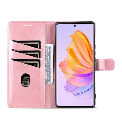 For Honor 80 SE AZNS Skin Feel Calf Texture Flip Leather Phone Case(Rose Gold) by AZNS