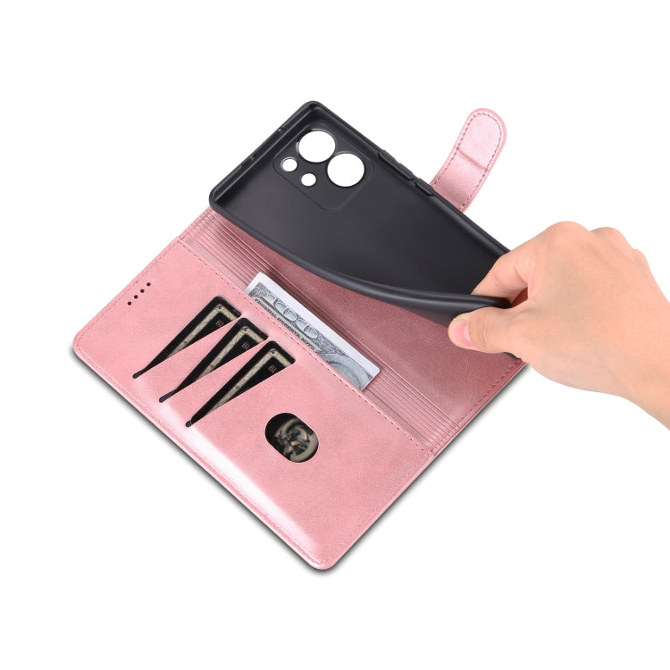 For Honor 80 SE AZNS Skin Feel Calf Texture Flip Leather Phone Case(Rose Gold) by AZNS