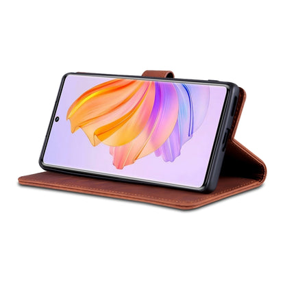 For Honor 80 SE AZNS Skin Feel Calf Texture Flip Leather Phone Case(Brown) by AZNS