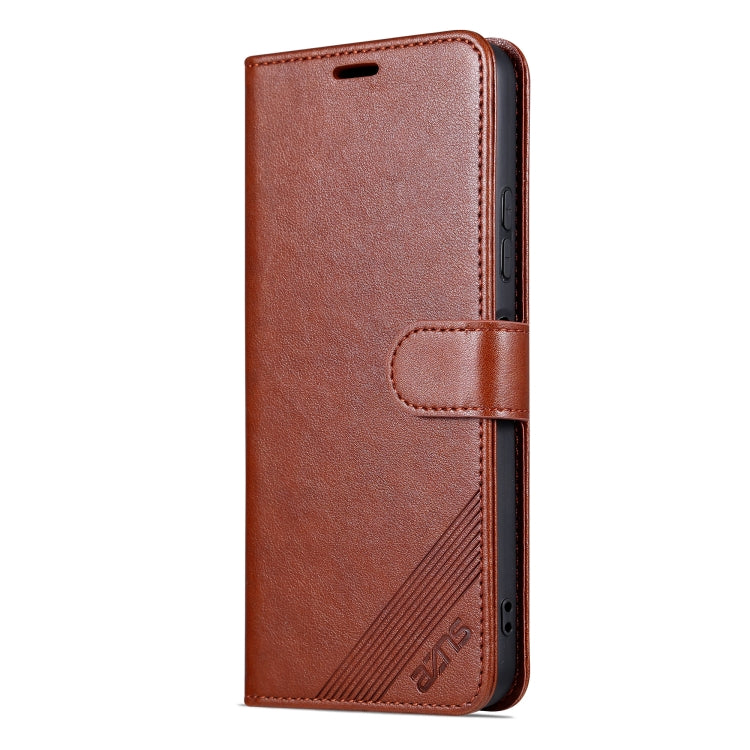 For Huawei Enjoy 50z / nova Y61 AZNS Sheepskin Texture Flip Leather Phone Case(Brown) by AZNS