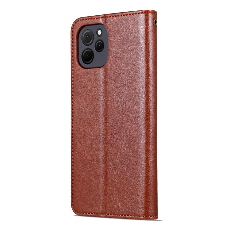 For Huawei Enjoy 50z / nova Y61 AZNS Sheepskin Texture Flip Leather Phone Case(Brown) by AZNS