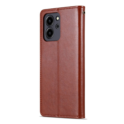 For Honor 80 SE AZNS Sheepskin Texture Flip Leather Phone Case(Brown) by AZNS