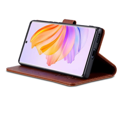 For Honor 80 SE AZNS Sheepskin Texture Flip Leather Phone Case(Brown) by AZNS