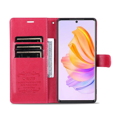 For Honor 80 SE AZNS Sheepskin Texture Flip Leather Phone Case(Red) by AZNS