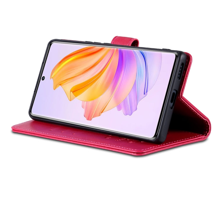 For Honor 80 SE AZNS Sheepskin Texture Flip Leather Phone Case(Red) by AZNS