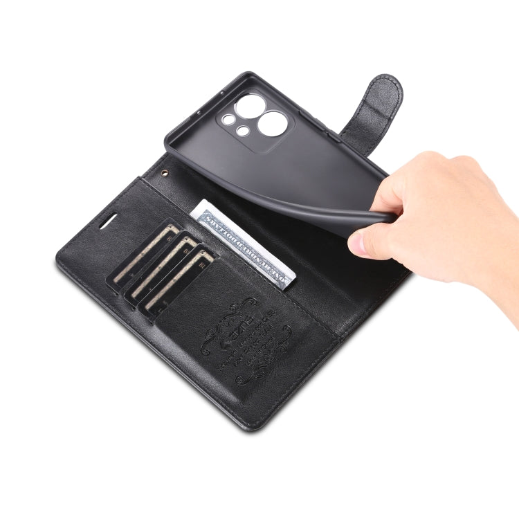 For Honor 80 SE AZNS Sheepskin Texture Flip Leather Phone Case(Black) by AZNS