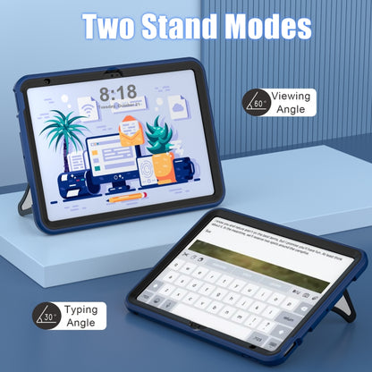 For iPad 2025 / 2022 Silicone + PC Shockproof Protective Tablet Case(Navy Blue+Black) by bashfashion