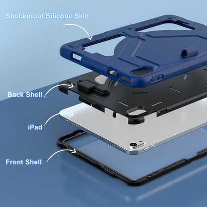 For iPad 2025 / 2022 Silicone + PC Shockproof Protective Tablet Case(Navy Blue+Black) by bashfashion