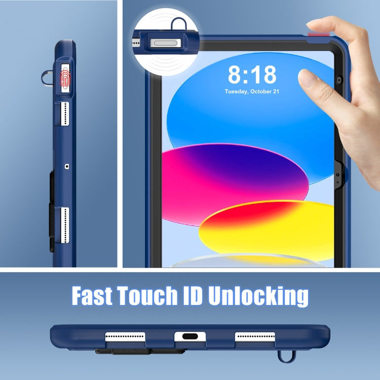 For iPad 2025 / 2022 Silicone + PC Shockproof Protective Tablet Case(Navy Blue+Black) by bashfashion