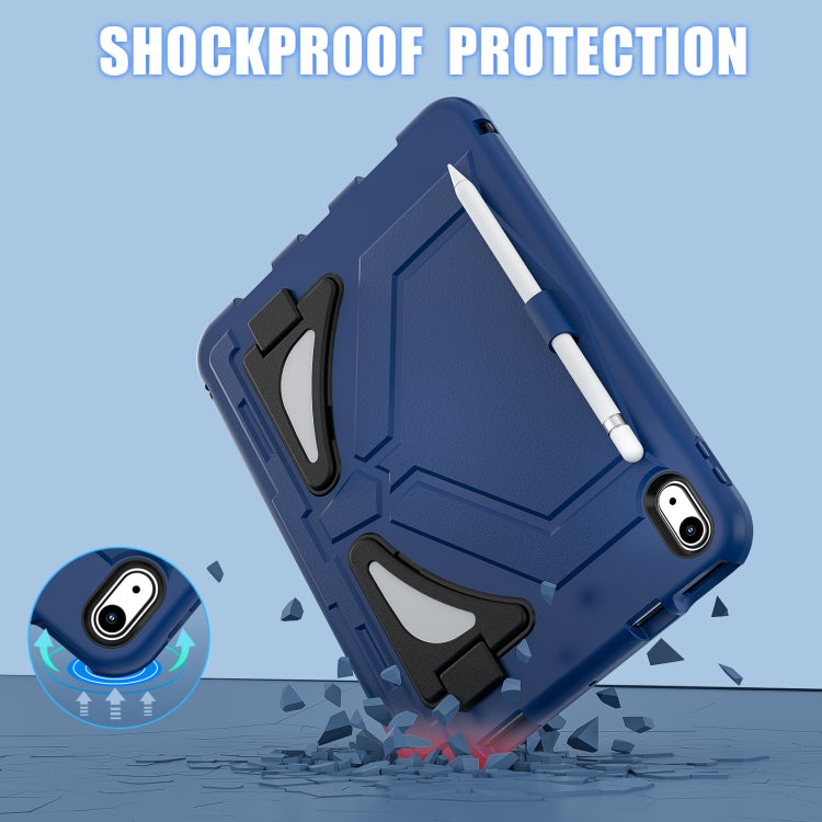 For iPad 2025 / 2022 Silicone + PC Shockproof Protective Tablet Case(Navy Blue+Black) by bashfashion