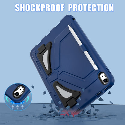 For iPad 2025 / 2022 Silicone + PC Shockproof Protective Tablet Case(Navy Blue+Black) by bashfashion
