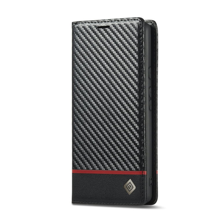 For Google Pixel 6a LC.IMEEKE Carbon Fiber Leather Phone Case(Horizontal Black) by LC.IMEEKE