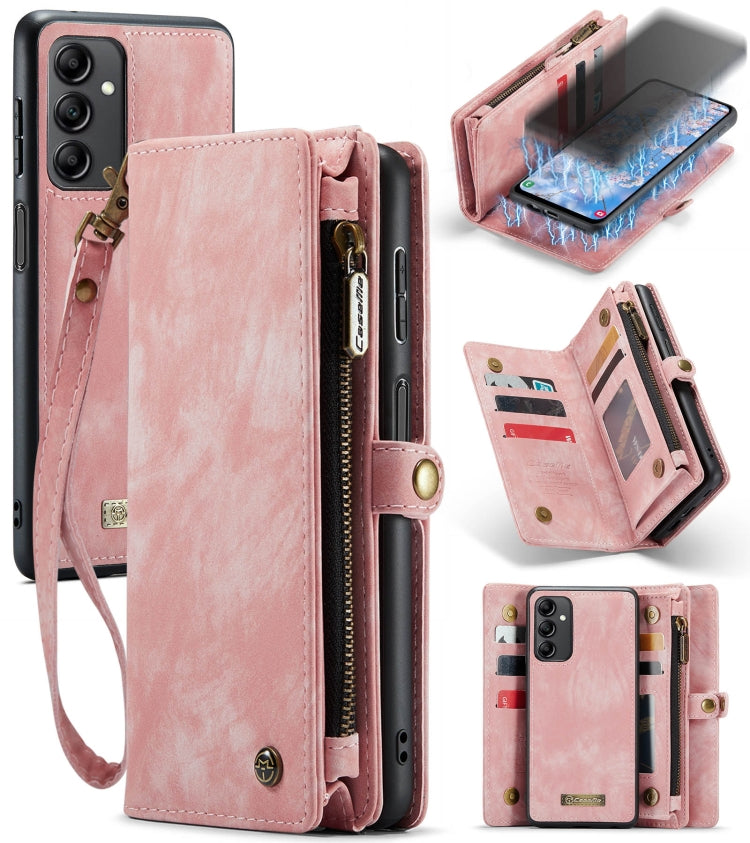 For Samsung Galaxy A14 5G CaseMe 008 Detachable Multifunctional Leather Phone Case(Pink) by CaseMe