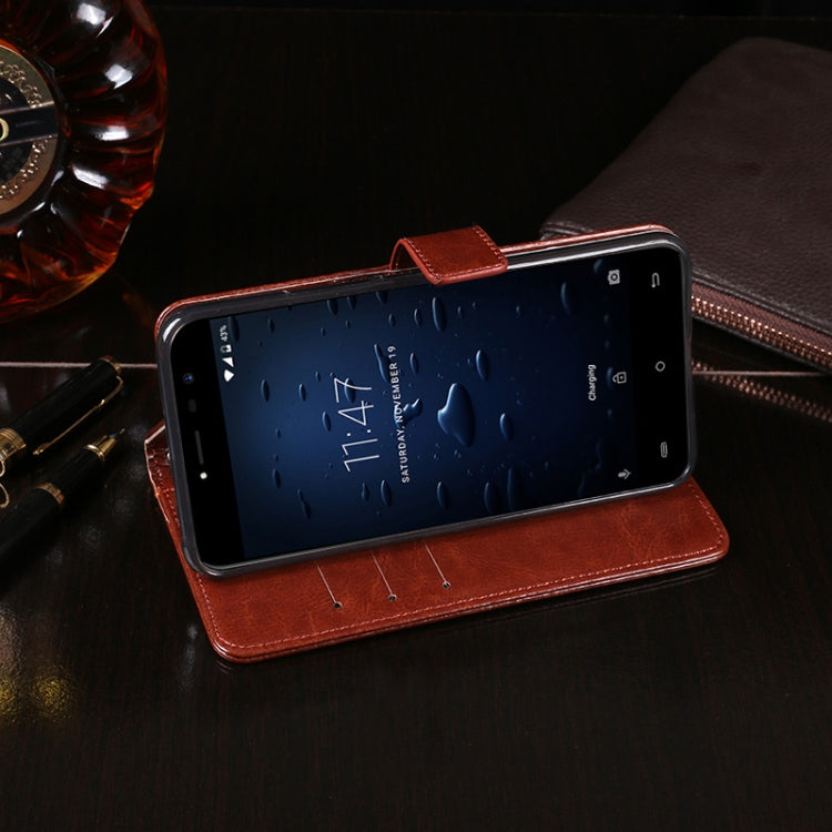 For Cubot Note Plus idewei Crazy Horse Texture Horizontal Flip Leather Case with Holder & Card Slots & Wallet(Black) by idewei