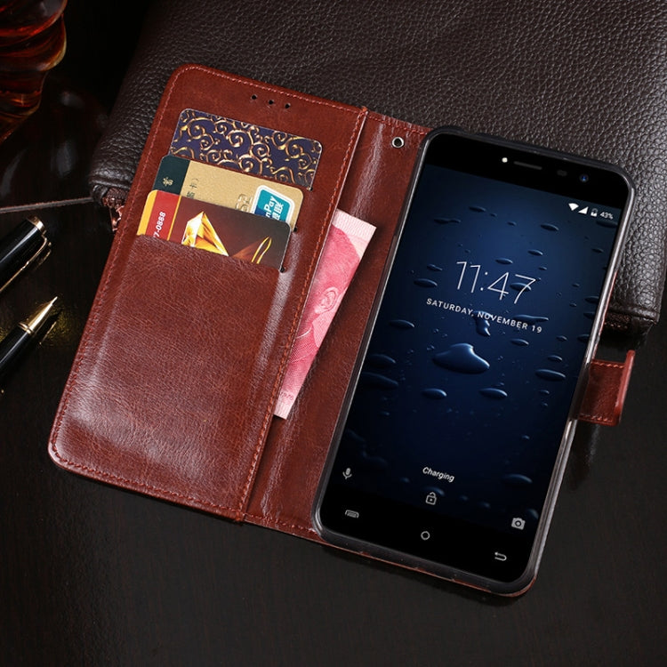 For Cubot Note Plus idewei Crazy Horse Texture Horizontal Flip Leather Case with Holder & Card Slots & Wallet(Black) by idewei