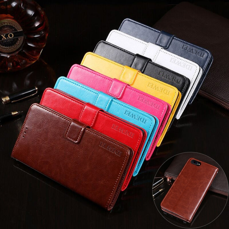 For Cubot Rainbow 2 idewei Crazy Horse Texture Horizontal Flip Leather Case with Holder & Card Slots & Wallet(Sky Blue) by idewei