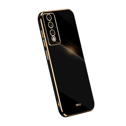For Honor 80 GT 5G XINLI Straight Edge 6D Electroplate TPU Phone Case(Black) by XINLI