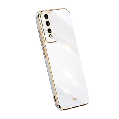 For Honor 80 GT 5G XINLI Straight Edge 6D Electroplate TPU Phone Case(White) by XINLI