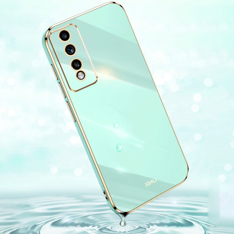 For Honor 80 GT 5G XINLI Straight Edge 6D Electroplate TPU Phone Case(Black) by XINLI