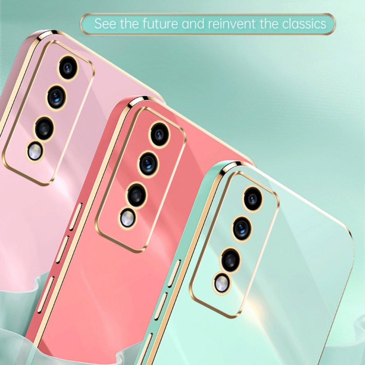 For Honor 80 GT 5G XINLI Straight Edge 6D Electroplate TPU Phone Case(Mint Green) by XINLI