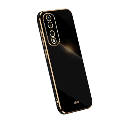 For Honor 80 Pro Flat XINLI Straight Edge 6D Electroplate TPU Phone Case(Black) by XINLI