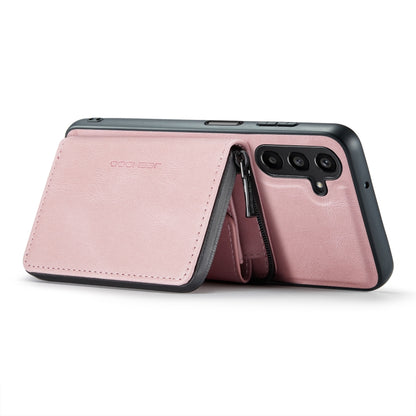 For Samsung Galaxy A15 5G JEEHOOD Magnetic Zipper Horizontal Flip Leather Phone Case(Pink) by JEEHOOD