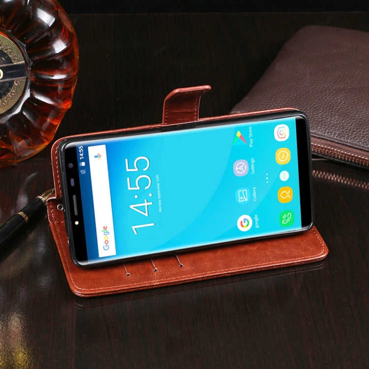 For Oukitel C8 idewei Crazy Horse Texture Horizontal Flip Leather Case with Holder & Card Slots & Wallet(Red) by idewei