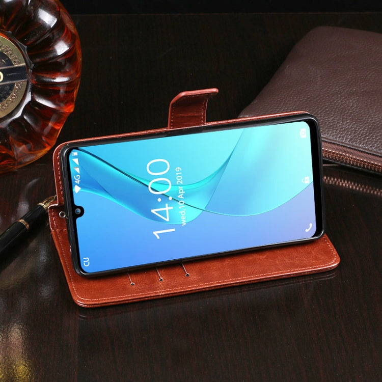 For Oukitel C16 Pro idewei Crazy Horse Texture Horizontal Flip Leather Case with Holder & Card Slots & Wallet(Black) by idewei